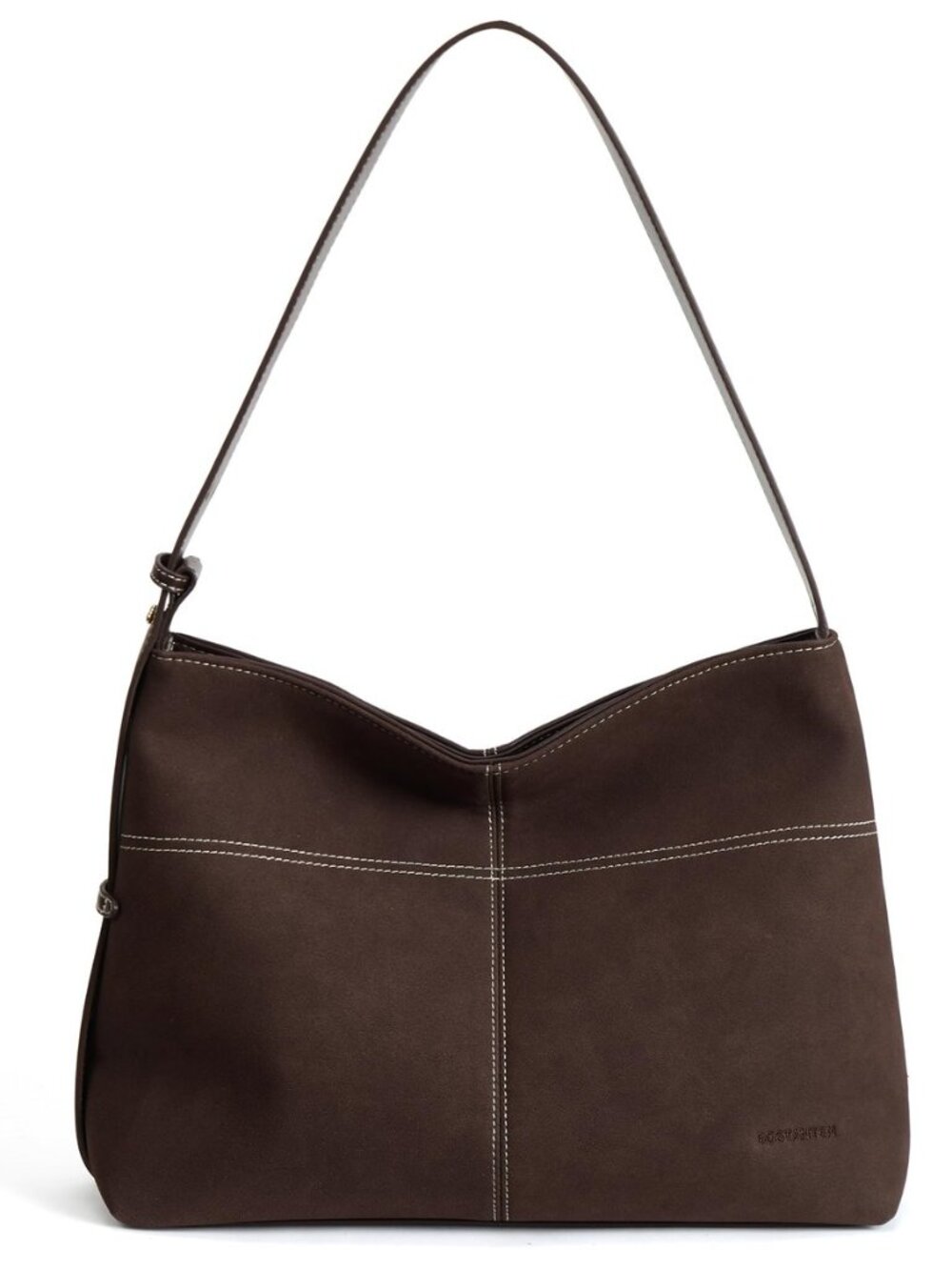 Suede and Vegan Leather Purses for Women Roomy Shoulder Handbag
